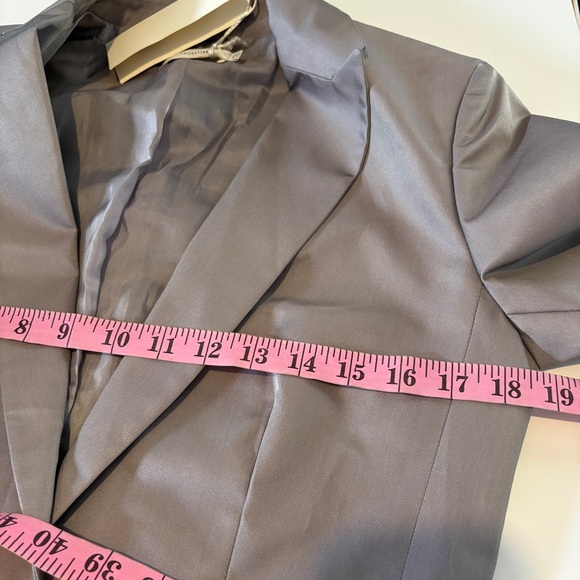 CALVIN KLEIN COLLECTION silk tailored blazer jacket 8 M - Picture 7 of 10